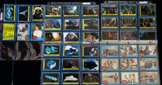 A large collection of Topps 1983 Star Wars: Return of the Jedi cards.