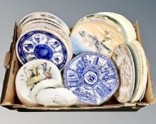 A collection of ceramic collectors plates including Coalport, Ringtons and Wedgwood examples.