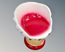 A contemporary chair in the form of an ice cream cone