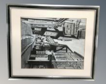 Hepnorth (contemporary) Narrow street scene, pastel,