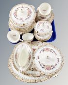 A collection of Royal Worcester Lady Hamilton dinnerware and tea china including a pair of tureens,