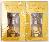 2 bottles of sealed Mariah Carey Lollipop bling honey 15ml eau de parfum, 2 bottles of Sun spray,