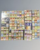 A collection of 1999 Pokémon trading cards.