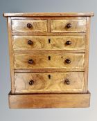 A 19th century inlaid mahogany apprentice chest.