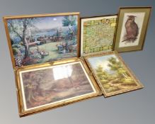 A 20th century The Bastion of Liberty map, framed,