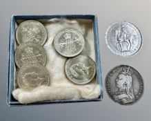 A Victorian silver crown 1891,