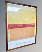 A Mark Rothko Museum of Modern Art New York poster in frame,