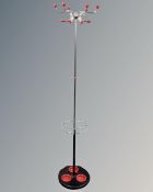 A 1970s chrome hat and coat stand.