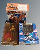 A tray of vintage toys to include Vital Toys Rocky Horror Picture Show figure,