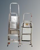 Three sets of folding steps.