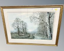 After Caesar Smith : Huntsman by a wood, limited edition colour print,signed in pencil, #220 of 750,