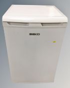 A Beko underbench freezer.