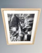 Decia Morris : Trees, charcoal drawing, 47cm by 65cm.