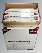 Four Ansell lighting LED recessed panels, boxed.