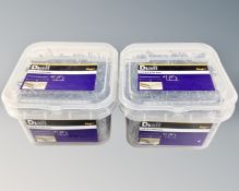 Two Diall 5kg tubs of 2.4 x L50 MM nails.