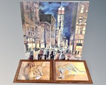 A contemporary wall panel, New York Night, by Laurenco,