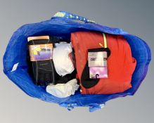 A collection of good quality ski wear : A Millet ski jacket, red, size large,