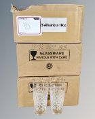36 Alhambra branded 10oz drinking glasses, in three boxes.
