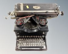 A vintage Royal typewriter.