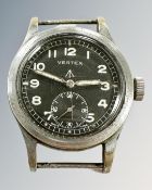 A Vertex WWII British military issue so-called 'Dirty Dozen' wristwatch,