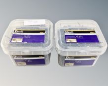 Two Diall 5kg tubs of 2.4 x L50 MM nails.