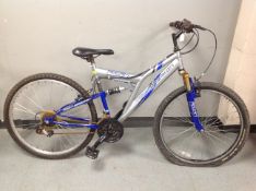 A British Eagle Trailbreaker boy's full suspension mountain bike.