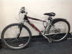 A Specialized Hardrock competition mountain bike.