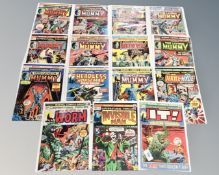 Marvel Comics Supernatural Thrillers #1 to #15 together with Where Creatures Roam #1 to #8.