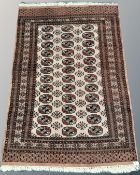 A Lahore Bokhara rug, Pakistan, 123cm by 179cm.