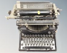 A vintage Underwood typewriter.