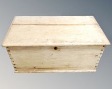 A Victorian pine blanket box,
