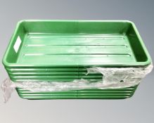 11 gardener's seeding trays.
