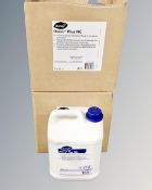 Four 1 gallon bottles of Diversey Oxivir+ NC concentrated disinfectant.