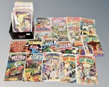 A box containing 20th and 21st century comics including Marvel Collector's Item Classics, Archie,