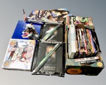 Two boxes containing Star Wars collector's set, Toy Story 4 play-doh,