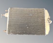 A vintage car radiator.