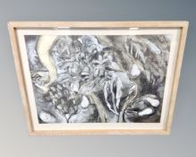 Decia Morris : Abstract watercolour drawing, 76cm by 53cm.