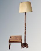 A 20th century teak tiled topped occasional table,