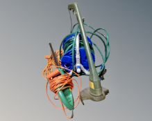 A hose pipe on reel with attachment,