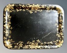 A Victorian toleware tray.