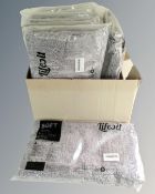 9 grey anti-slip bath mats, 60cm by 40cm, new.