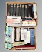 Two boxes of book relating to Churchill.