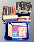 Two boxes containing six first day cover albums,