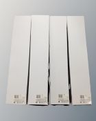 Four Lucec surface mounted adjustable drop rod lights, boxed.