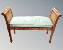 A Victorian style painted window seat