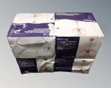 Four GoodHome Dharug pendant light fittings. CONDITION REPORT: Boxes water damaged.