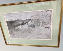 After Samuel Palmer : Barn in a Valley (Sepham Farm), reproduction in colours, 46cm by 29cm.