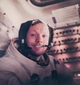 Photos of Neil Armstrong aboard the Apollo 11 lunar module 
