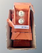 10 pairs of B&Q value brass effect door knobs, new.