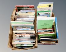 Two boxes of books relating to County Durham and Northumberland.